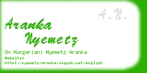 aranka nyemetz business card
